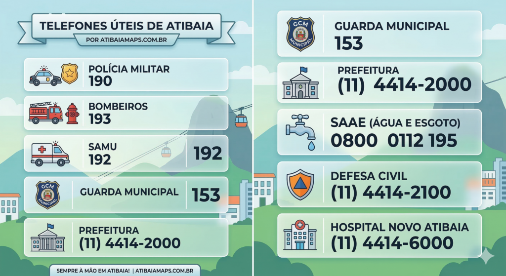 Telefones Úteis de Atibaia