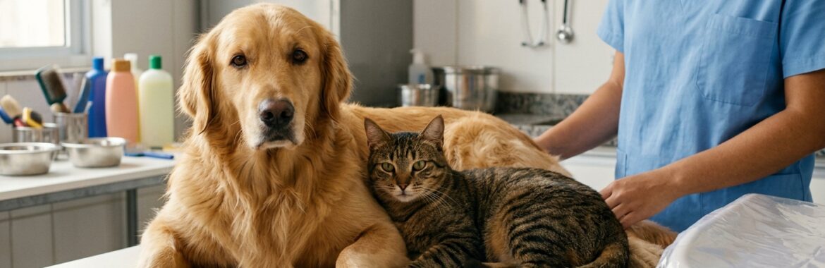 Centro estético veterinário: quais tratamentos são indicados para pelagem oleosa