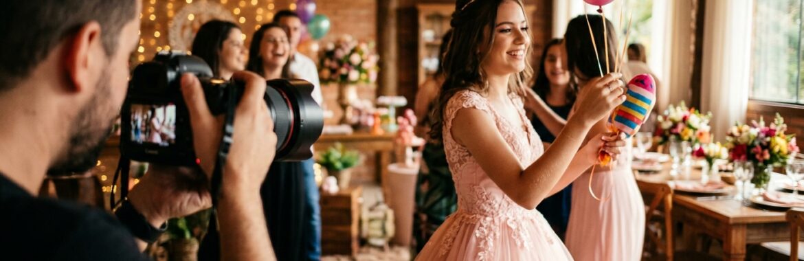 Como usar acessórios em fotos de aniversário de 15 anos