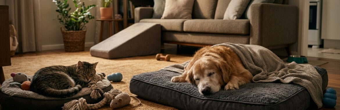 Itens essenciais para ambiente seguro de pets idosos em Atibaia