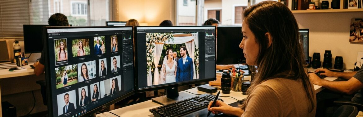 Qual a importância do pós-processamento em fotos de estúdio