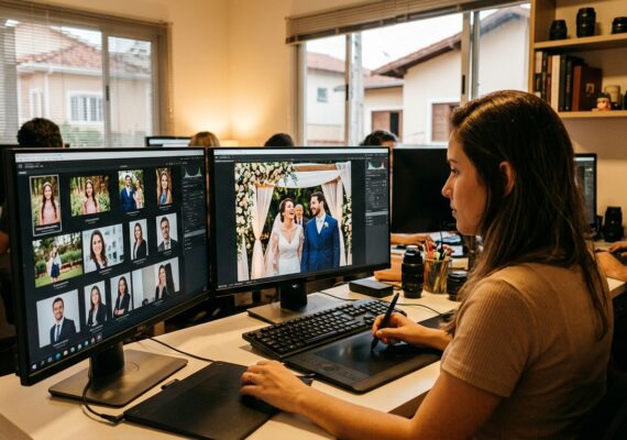 Qual a importância do pós-processamento em fotos de estúdio